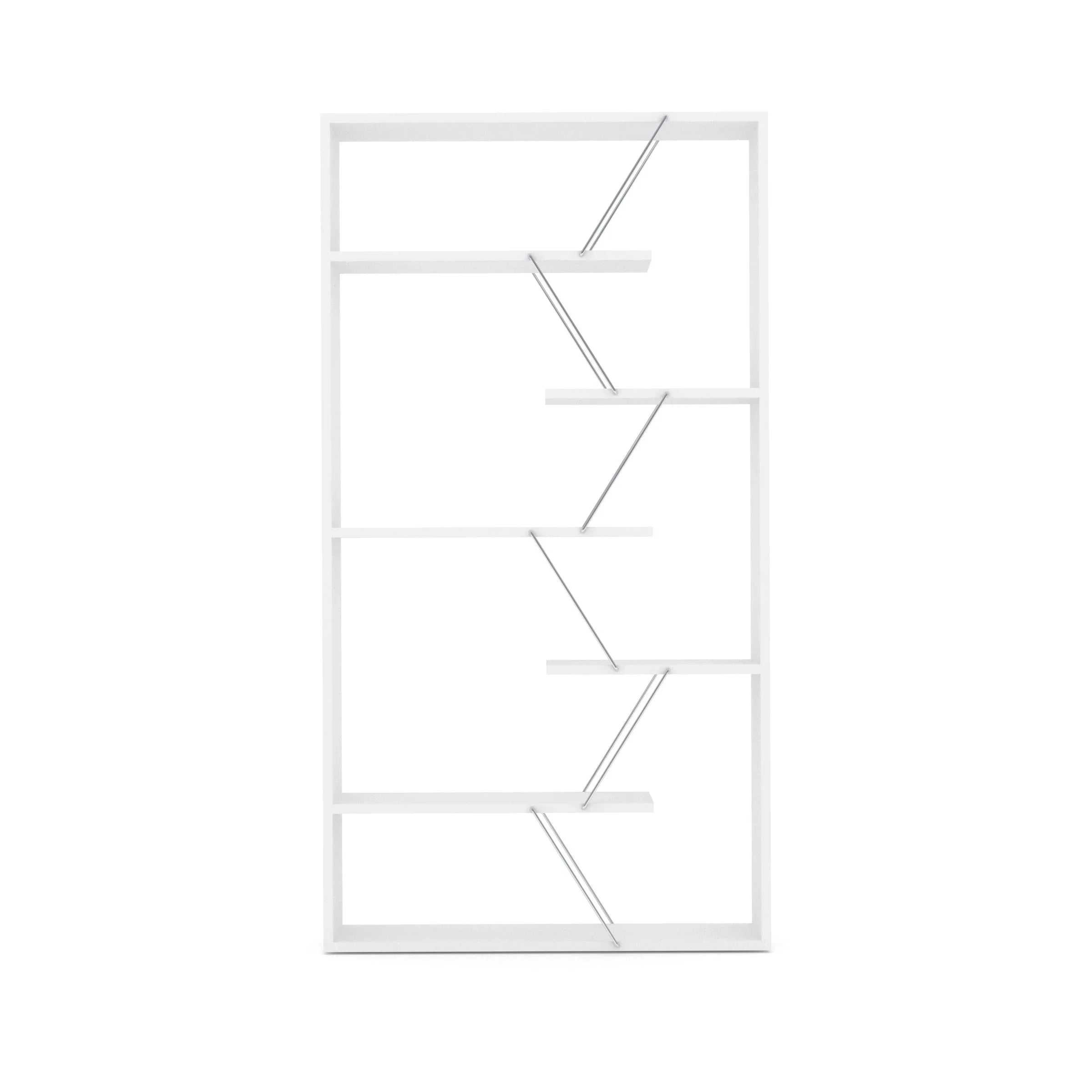 Home Canvas Furniture Trading LLC.Tars Book Shelf - White/Chrome Book Shelf 
