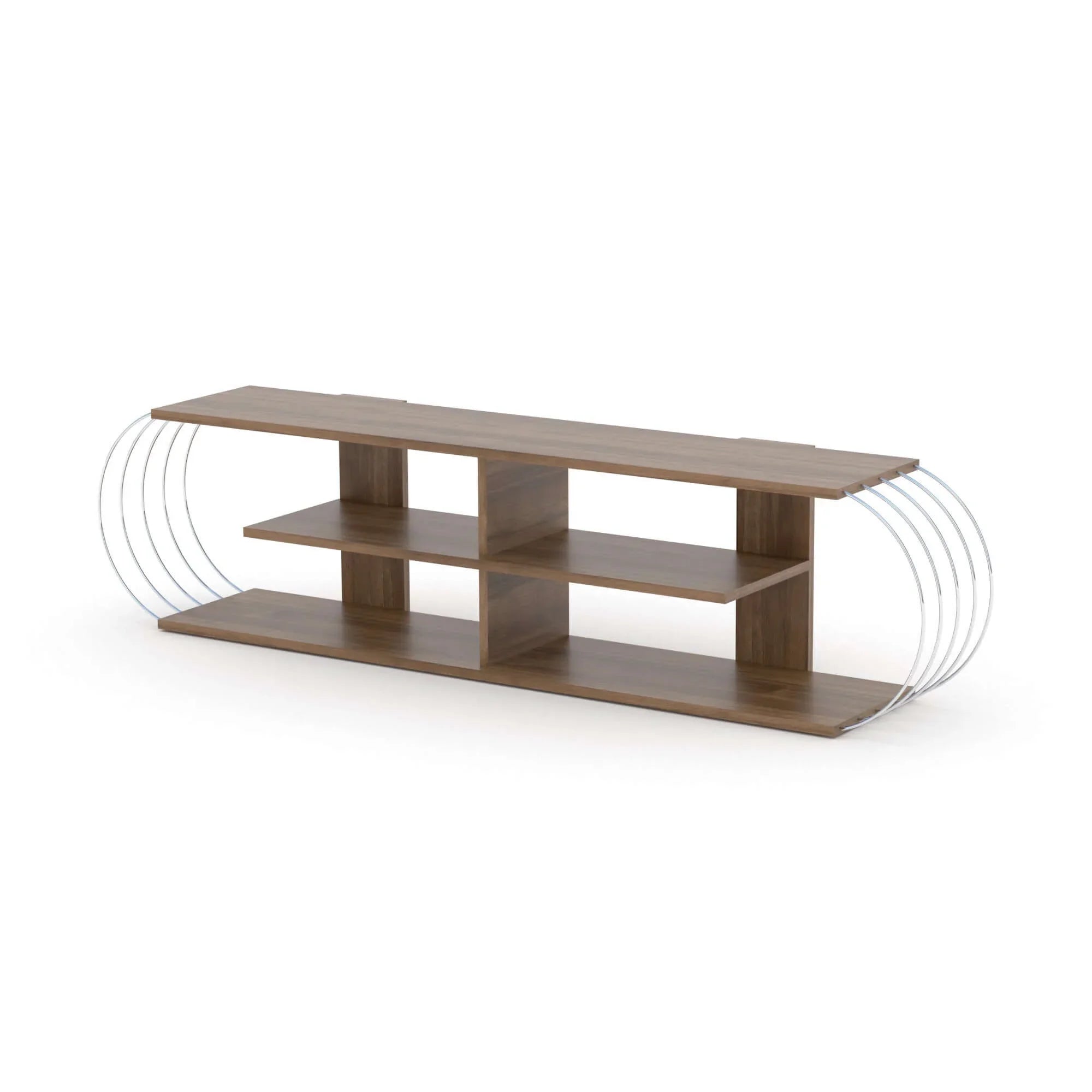 Home Canvas Furniture Trading LLC.Case Modern Tv Unit - Walnut/Chrome TV units 