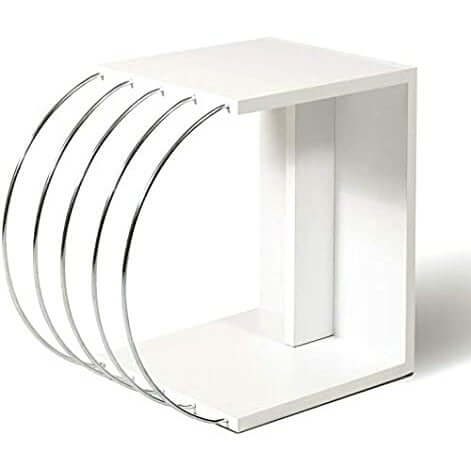 Home Canvas Furniture Trading LLC.Case Accent Side Table White-Chrome Coffee Table White-Chrome 
