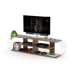 Home Canvas Furniture Trading LLC.Case Modern Tv Unit - Walnut/Chrome TV units Walnut-Chrome 