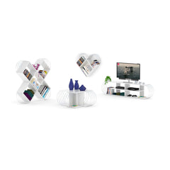 Home Canvas Furniture Trading LLC.Case Modern Tv Unit - White/Chrome TV units 