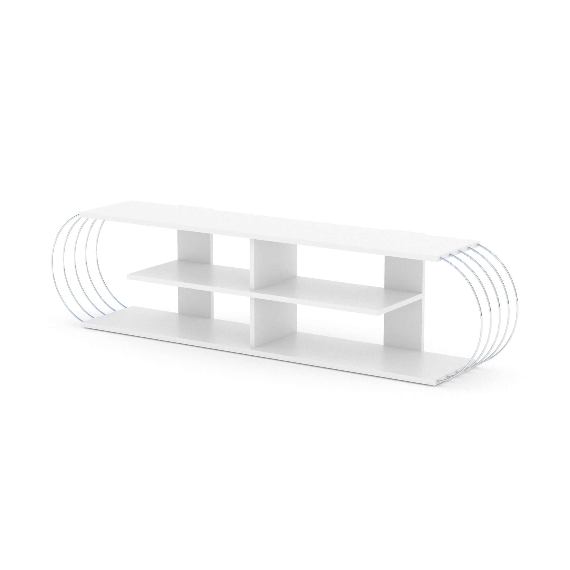 Home Canvas Furniture Trading LLC.Case Modern Tv Unit - White/Chrome TV units 