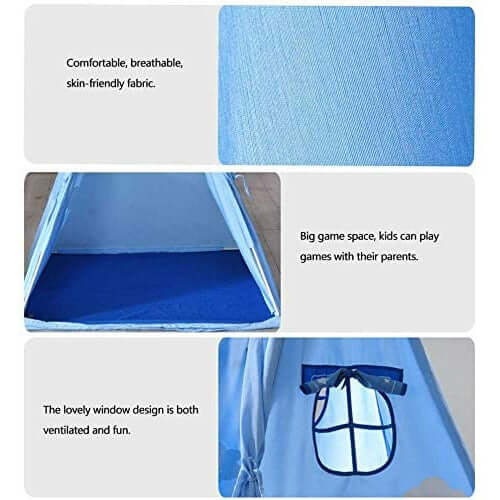 Home Canvas Furniture Trading LLC.Cloud Teepee Tent 4 walls Blue Play House 