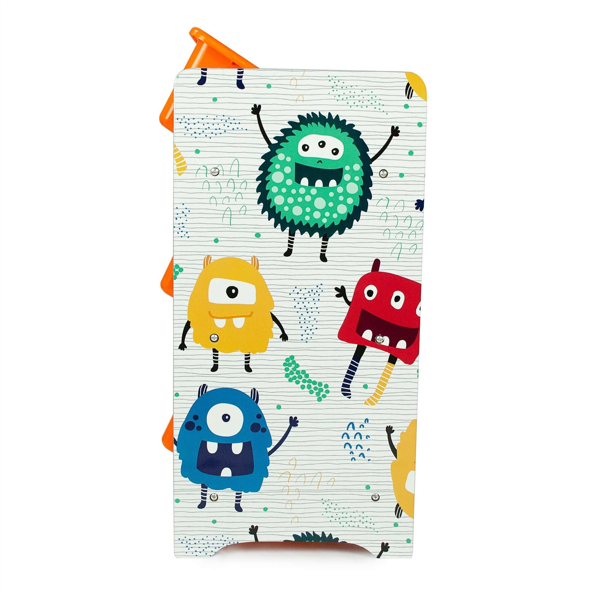 Home Canvas Furniture Trading LLC.Crazy Monster Toy Storage 3Bins Organizer For Kids Play Room, Blue Kids Furniture 