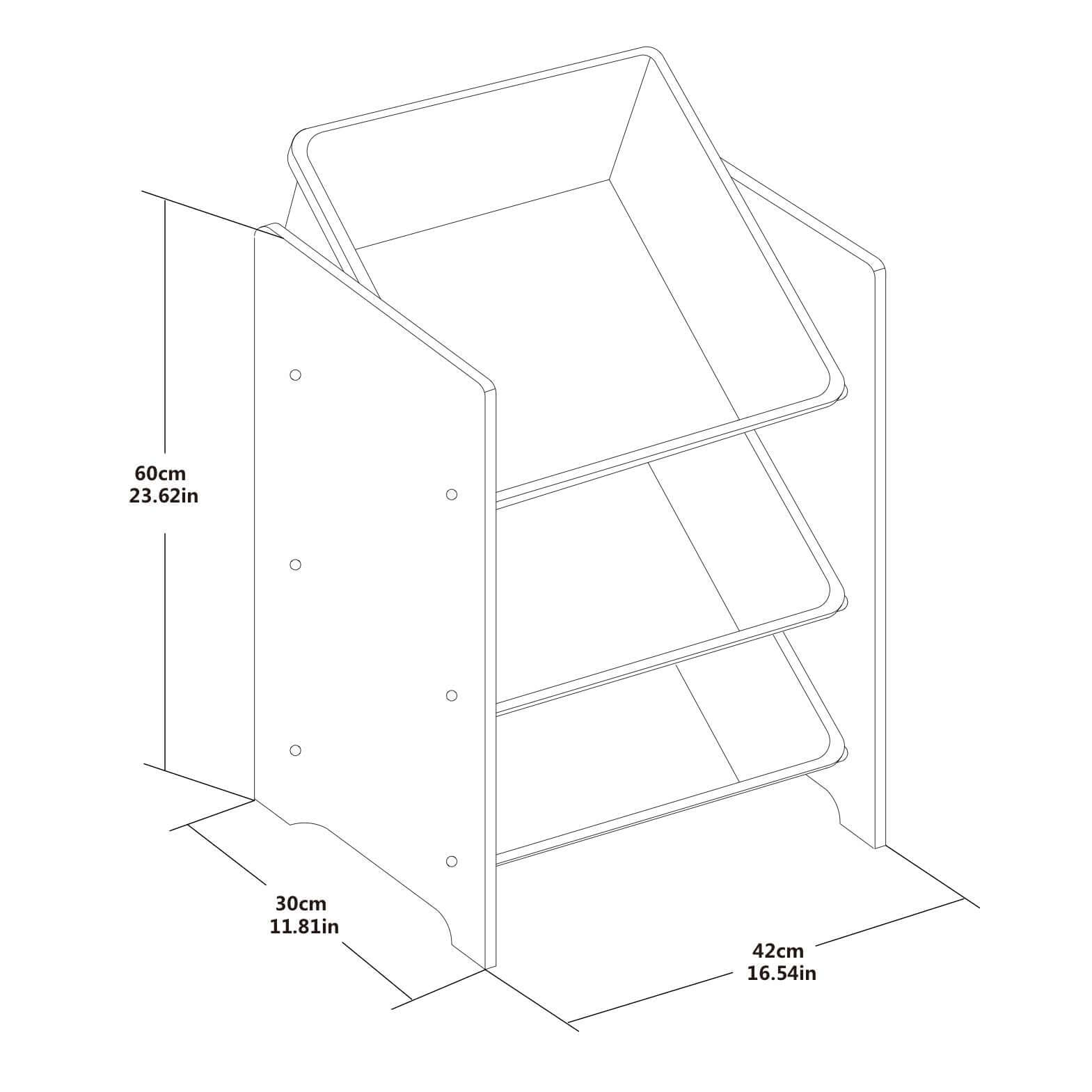 Home Canvas Furniture Trading LLC.Crazy Monster Toy Storage 3Bins Organizer For Kids Play Room, Blue Kids Furniture 