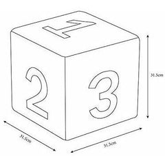 Home Canvas Furniture Trading LLC.Cube Kids Stool Ottoman with Number, Multi Colour Kids Stool 
