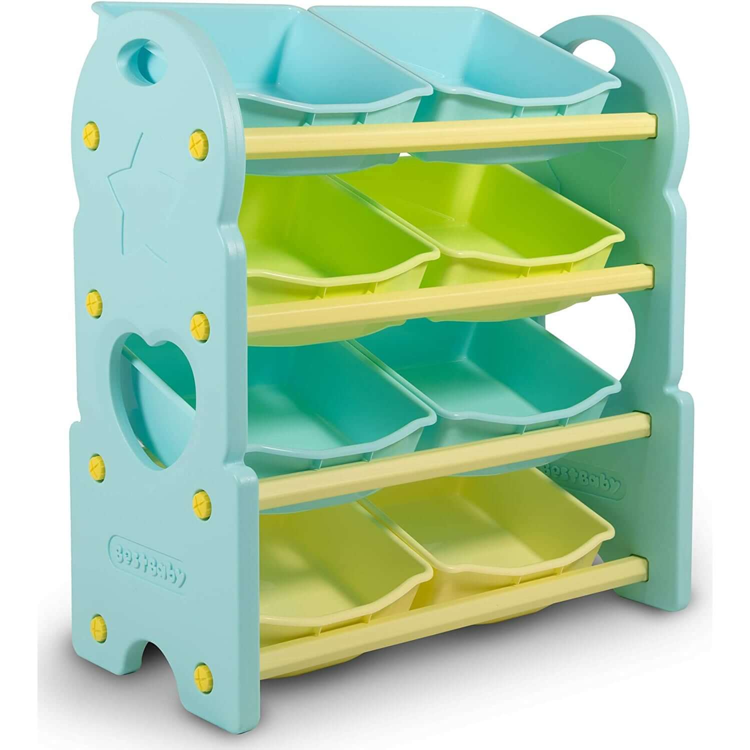 Home Canvas Furniture Trading LLC.Deluxe Multi-Bin Toy Organizer with Storage Bins - Blue Toy Storage 