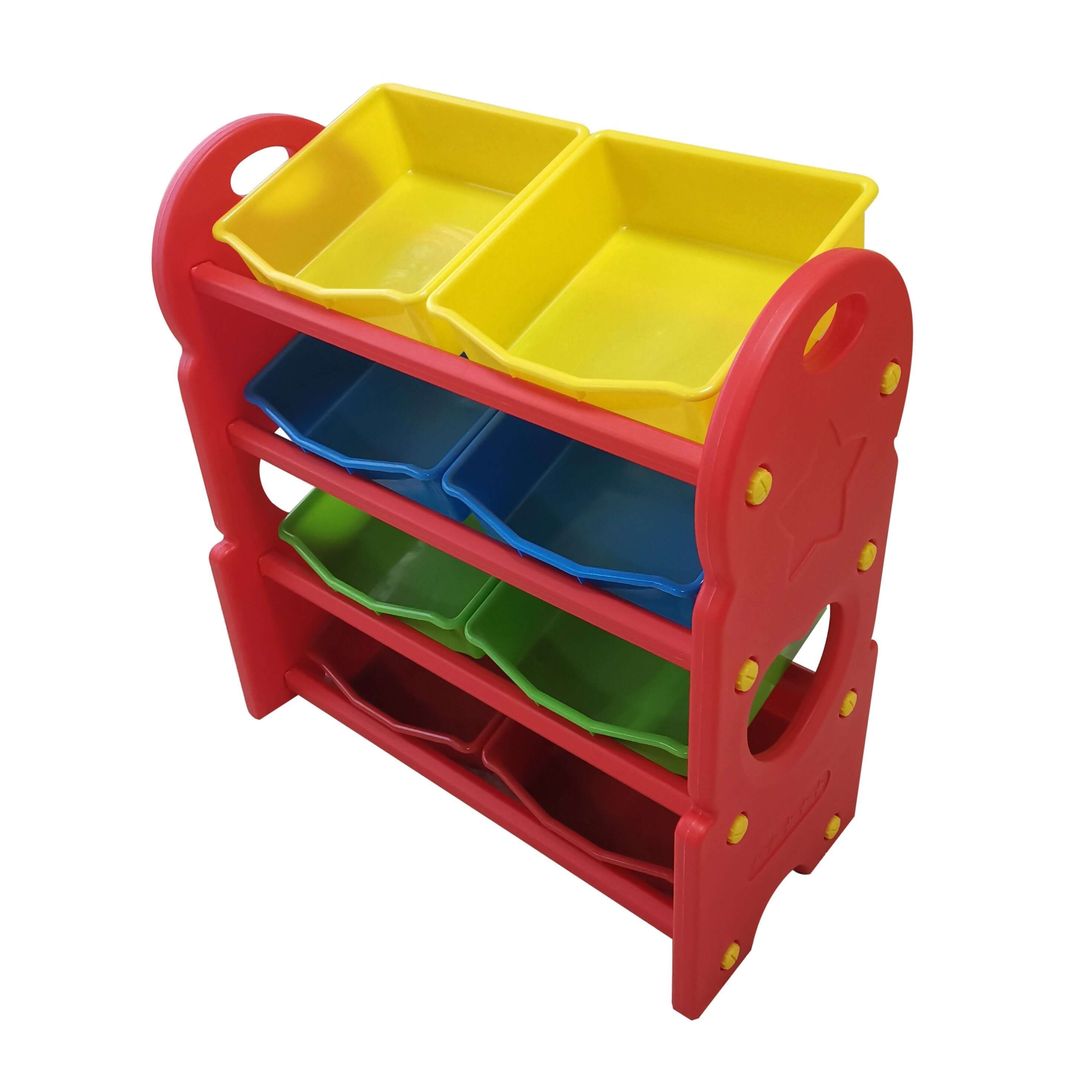 Home Canvas Furniture Trading LLC.Deluxe Multi-Bin Toy Organizer with Storage Bins - Blue Toy Storage 