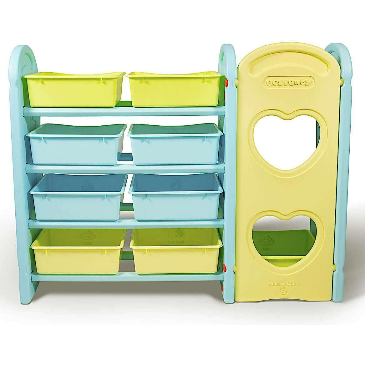 Home Canvas Furniture Trading LLC.Deluxe Multi-Bin Toy Organizer with Storage Bins- Multicolor Kids Storage 