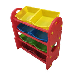 Home Canvas Furniture Trading LLC.Deluxe Multi-Bin Toy Organizer with Storage Bins - Pink Toy Storage 