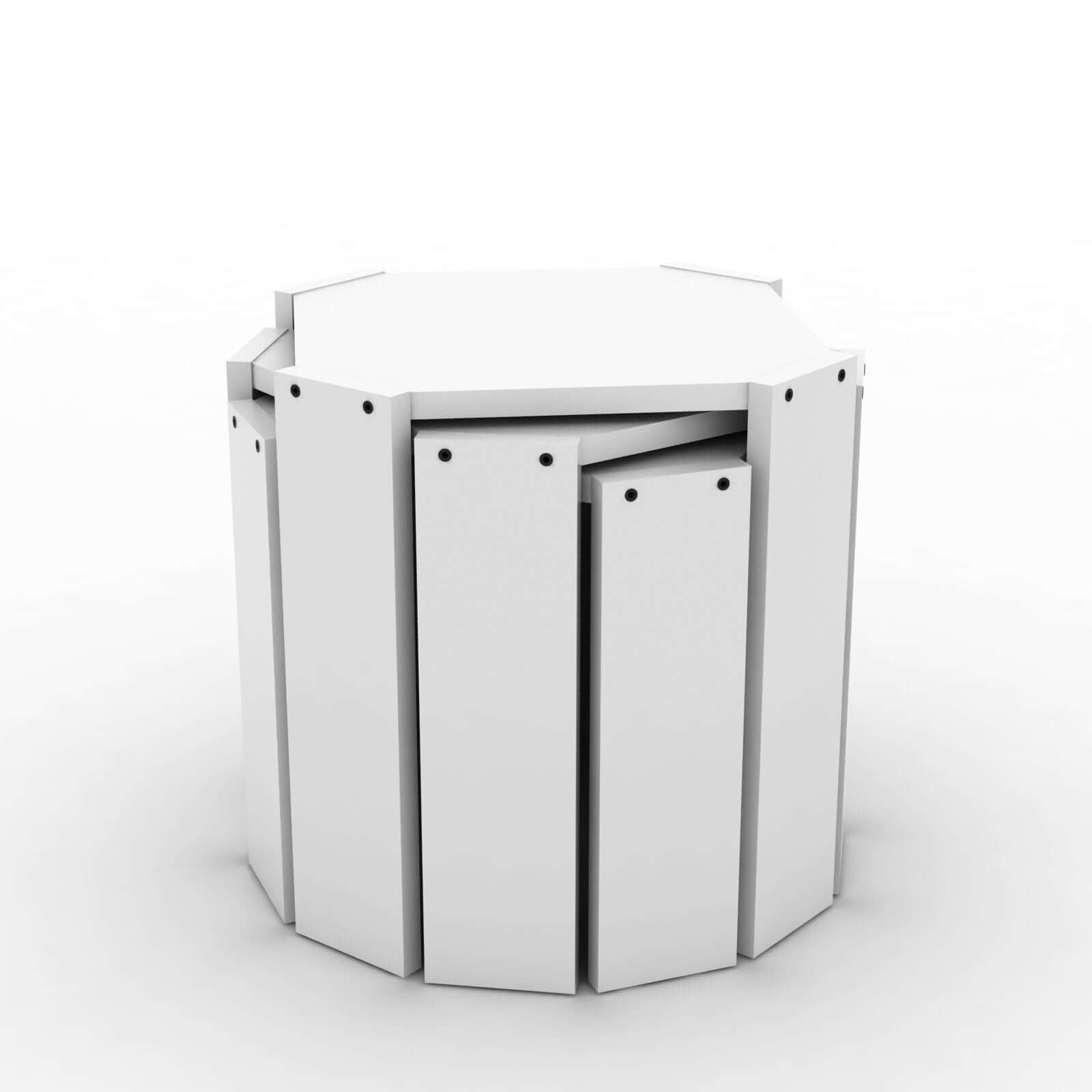 Home Canvas Furniture Trading LLC.Hansel Nested Coffee Table Set of Three White Coffee Table 