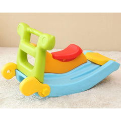 Home CanvasHome Canvas 2 In 1 Children Multifunction Rocking Ride On Chair with Slide 