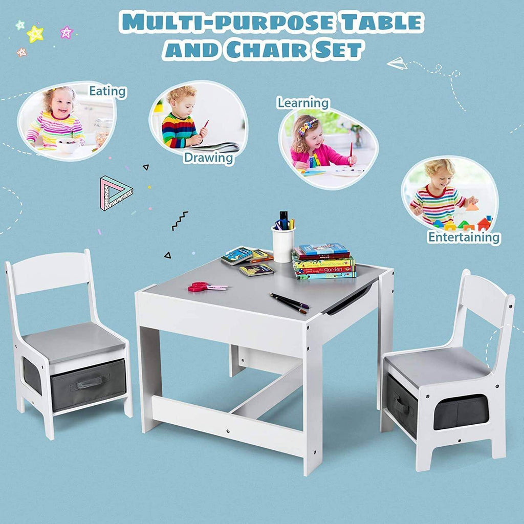 Home CanvasHome Canvas 3 in 1 Activity Table for Kids - Table and Chair Sets for Infants Kids Chair 