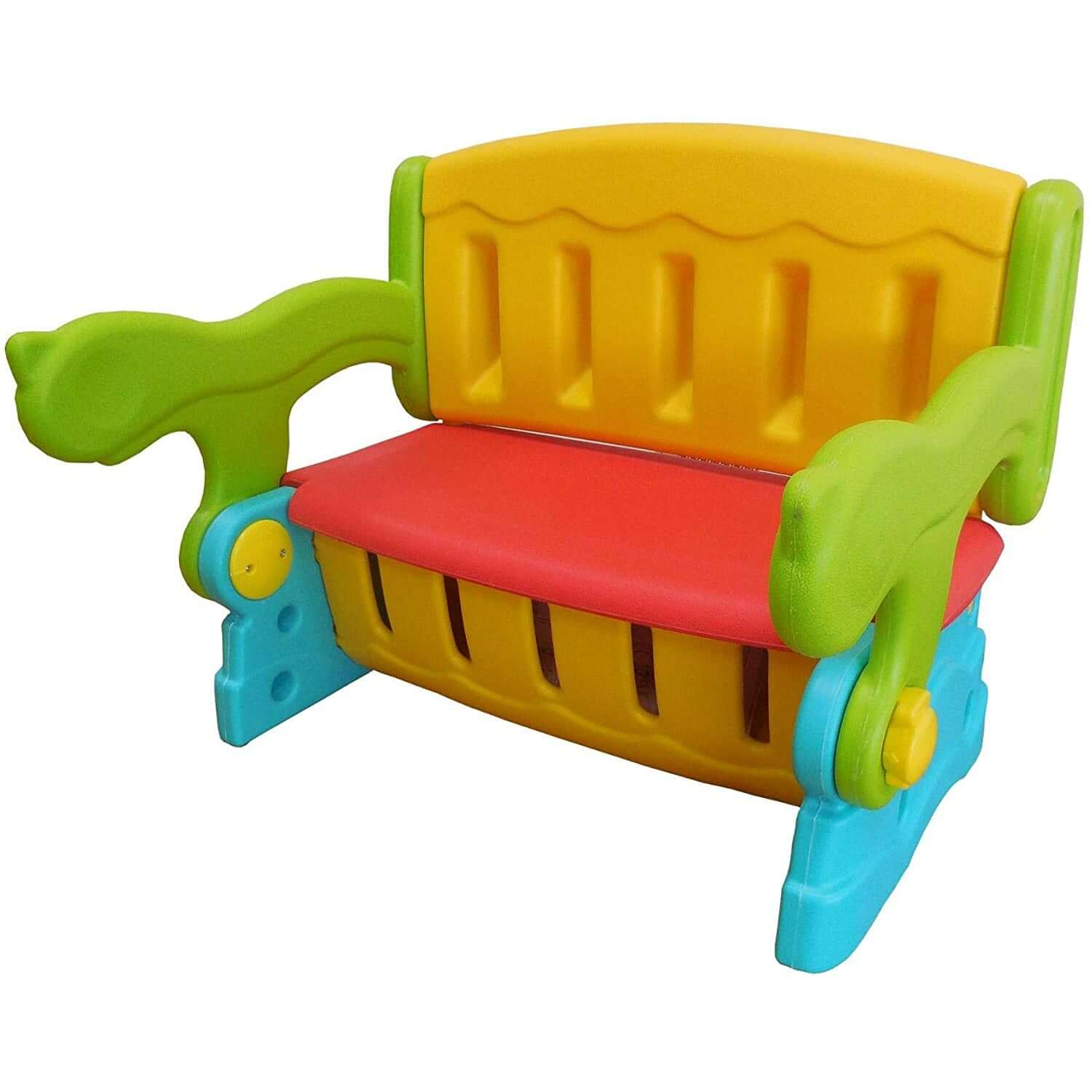 Home CanvasHome Canvas 3 in 1 Kids Set - Table, Desk & Bench - Multicolor - for Toddlers Kids Furniture 