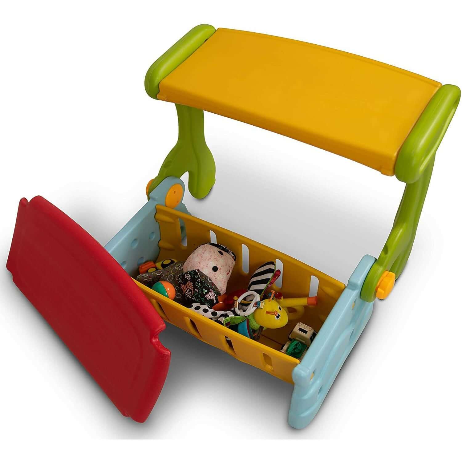 Home CanvasHome Canvas 3 in 1 Kids Set - Table, Desk & Bench - Multicolor - for Toddlers Kids Furniture 