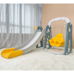 Home CanvasHome Canvas 3 in 1 Play Set with Climber, Swing & Basketball Hoop for Toddlers 