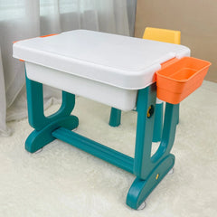 Home CanvasHome Canvas 5-In-1 Children'S Activity Table Play Table Children'S Desk With Storage Space, Children'S Seating Set, Building Block Table, Sand Table, Water Table With Kids Furniture 