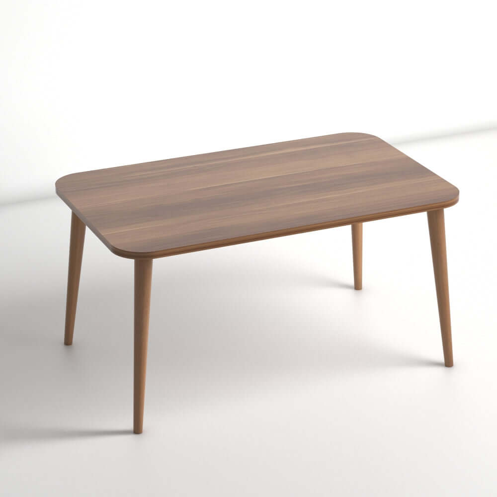 Home CanvasHome Canvas Centre Coffee Table for Living Room - with Wooden legs - Walnut Coffee Table 