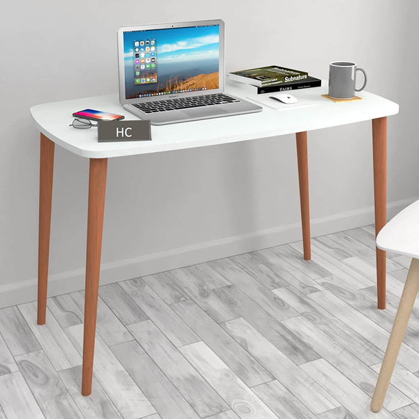Home CanvasHome Canvas Compo 60X90 Wodden Legs Table White Workspace Tables 
