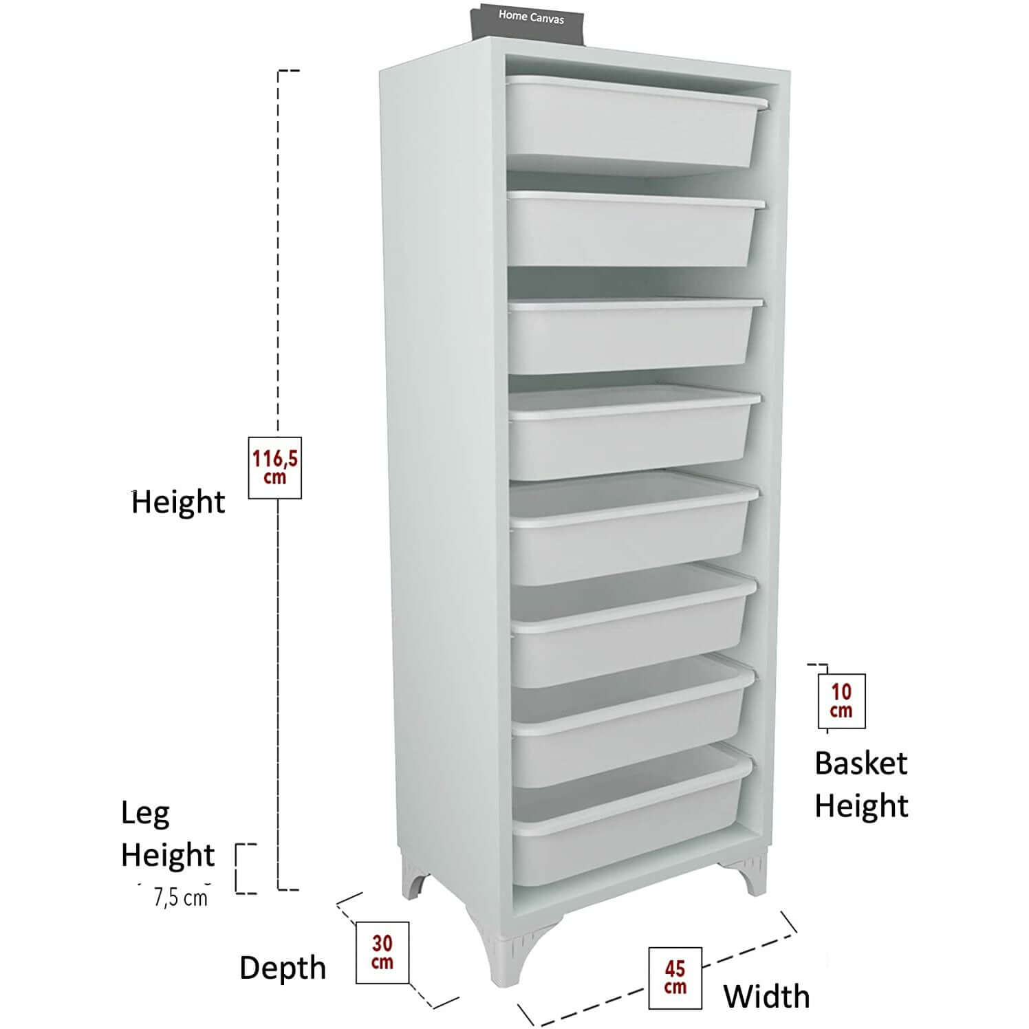 Home CanvasHome Canvas Compo Multifunctional Cabinet (8 Baskets) Cabinets & Storage 