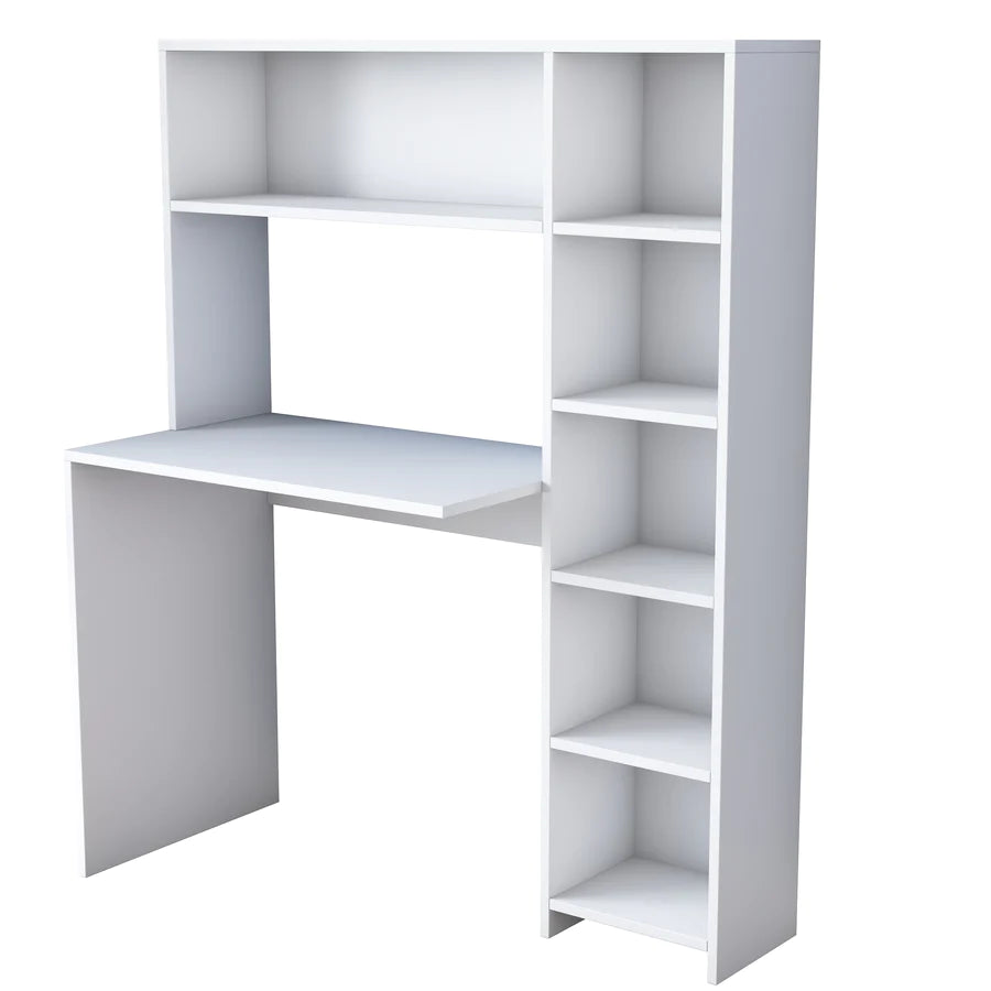 Home Canvas Furniture Trading LLC.Home Canvas Computer Desk with Bookshelf and Shelves - Walnut Computer Table White 
