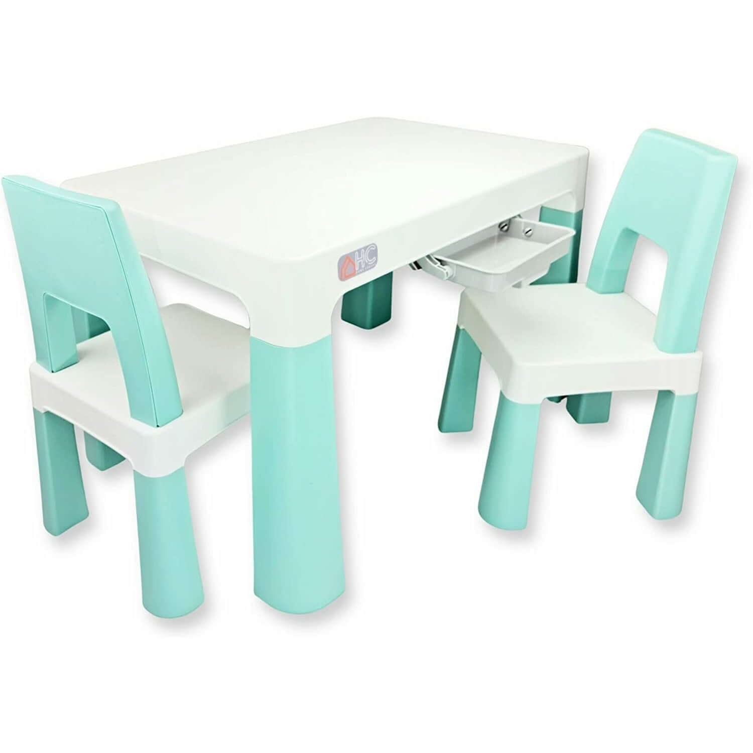 Home CanvasHome Canvas Early Learning Study Table & Chair Set - Storage Drawers - Pink Kids Furniture 