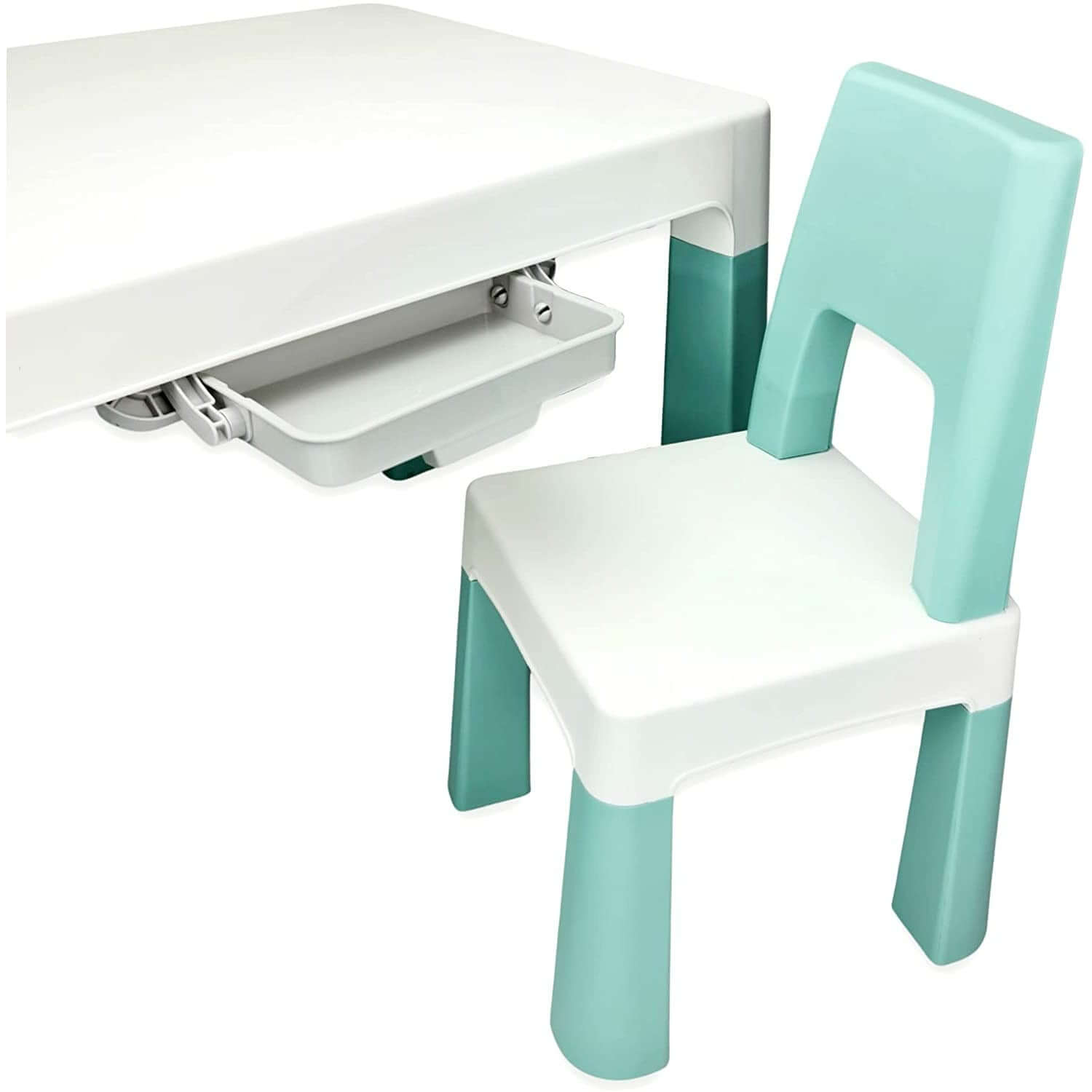 Home CanvasHome Canvas Early Learning Study Table & Chair Set - Storage Drawers - Pink Kids Furniture 