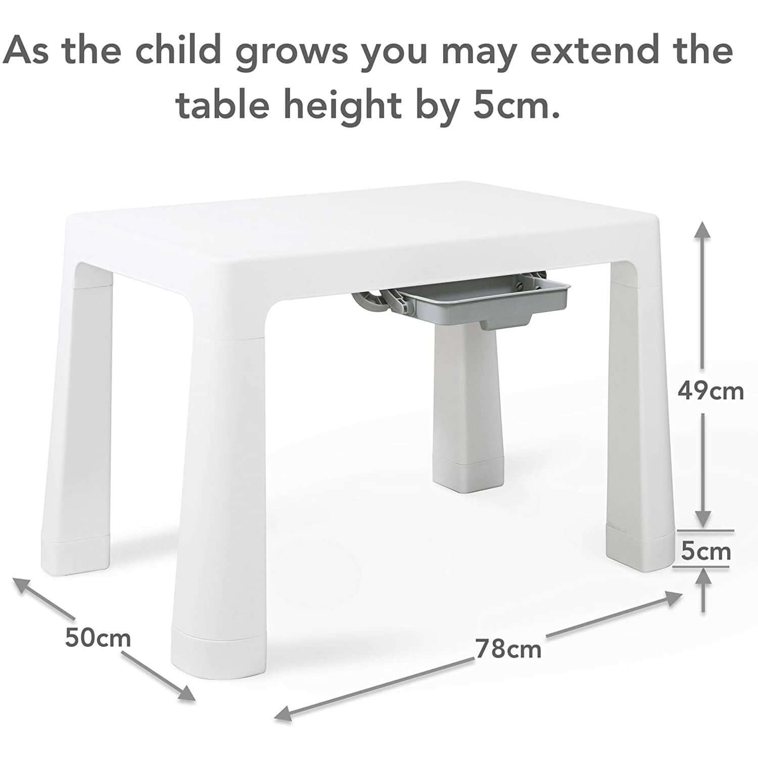 Home CanvasHome Canvas Early Learning Study Table & Chair Set - Storage Drawers - Pink Kids Furniture 