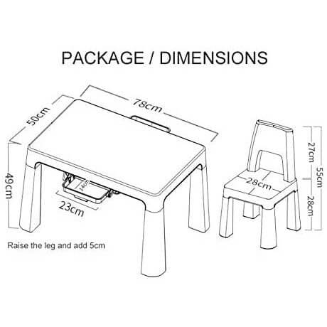Home CanvasHome Canvas Early Learning Study Table & Chair Set - Storage Drawers - Pink Kids Furniture 