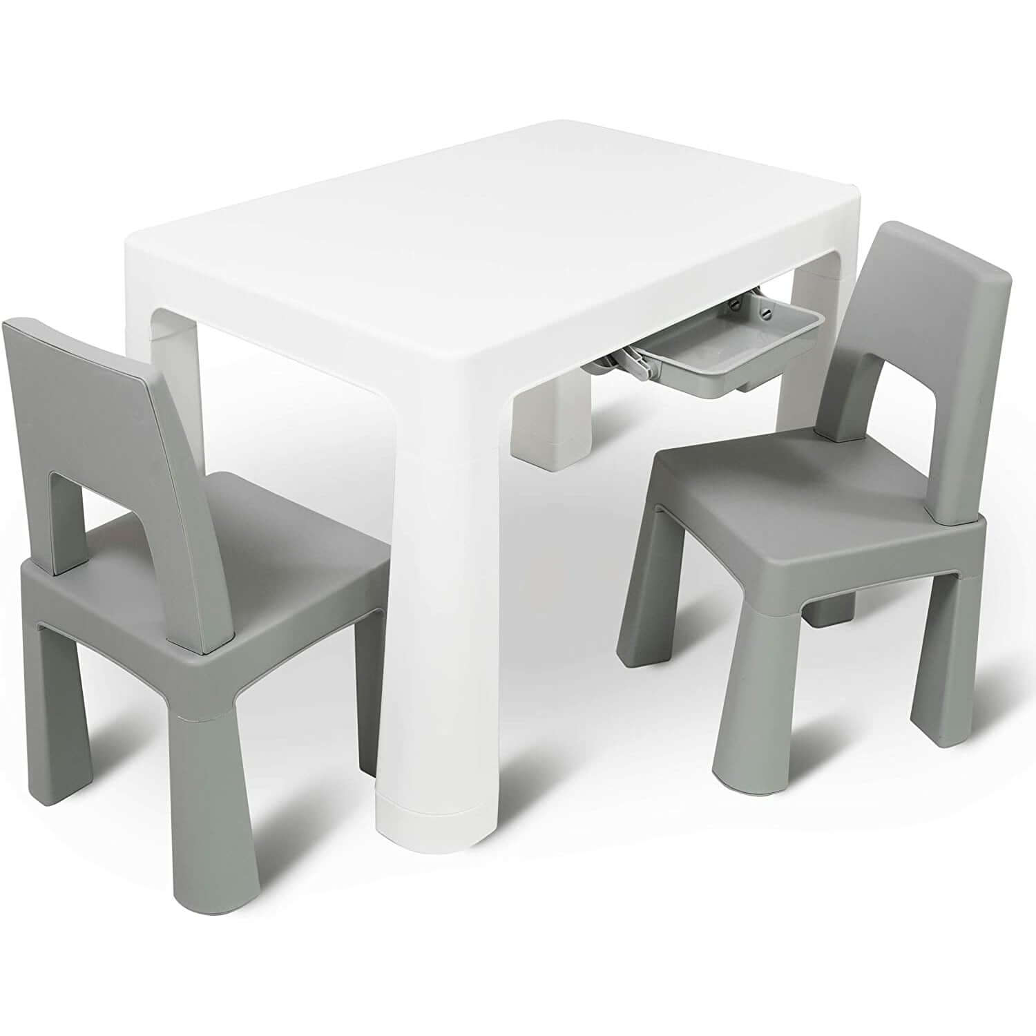 Home CanvasHome Canvas Early Learning Study Table & Chair Set - Storage Drawers - Pink Kids Furniture White-Grey 