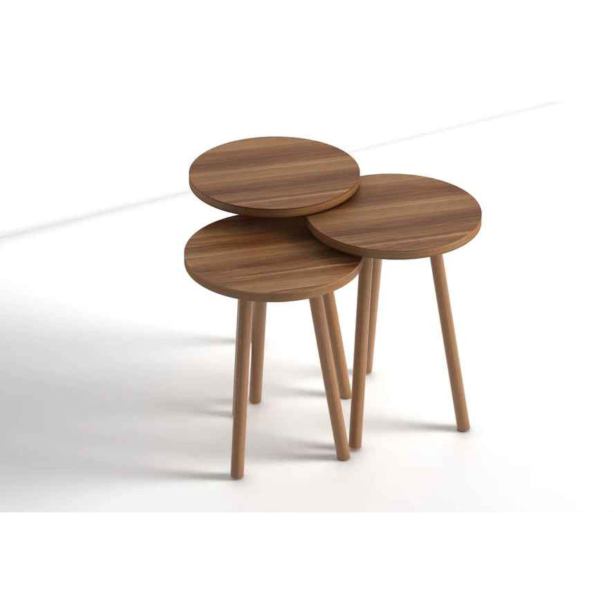 Home CanvasHome Canvas Elips Modern Coffee Table & Set of 3 Nest Table for Living Room Coffee Table 
