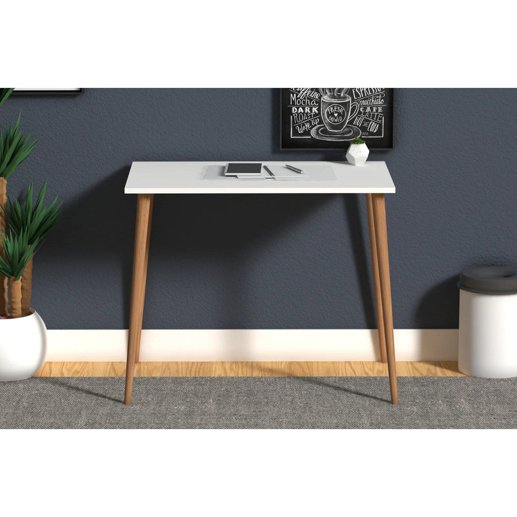 Home CanvasHome Canvas FIONA Table Wood Legs Ideal for Home Office Computer Desk Gaming Desk or Office Desk - White and OAK Desk 