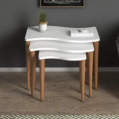 Home CanvasHome Canvas Gofrato Nest of Coffee Table for Living Room - Stacking End Table Coffee Table 
