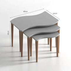 Home CanvasHome Canvas Gofrato Nest of Coffee Table for Living Room - Stacking End Table Coffee Table 