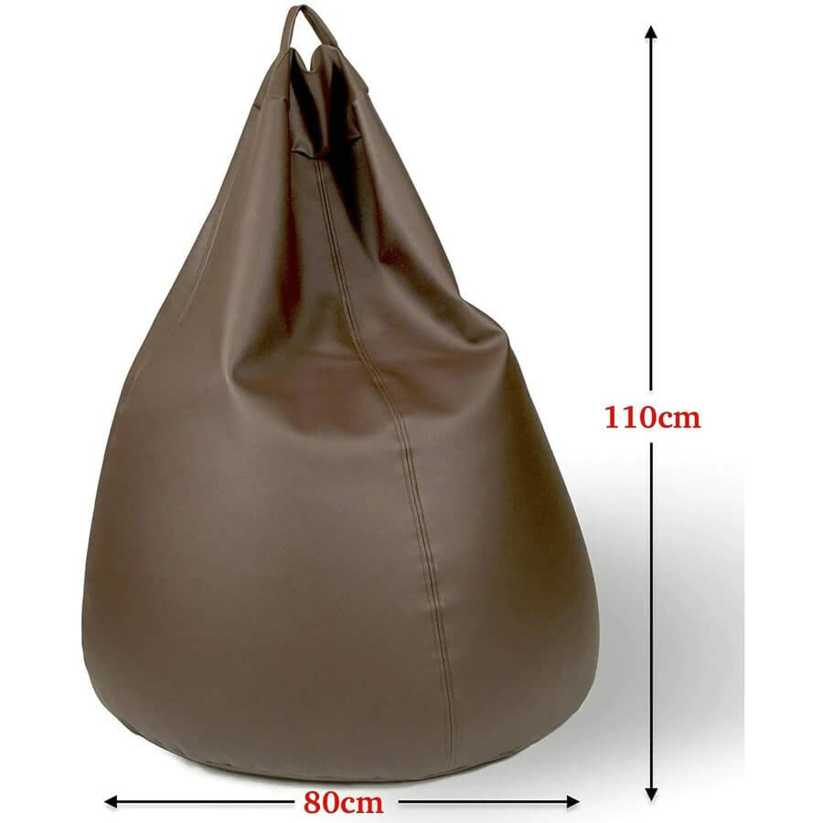 Home CanvasHome Canvas High Back Bean Bag Chair, Tan X-Large Bean Bag Chairs 