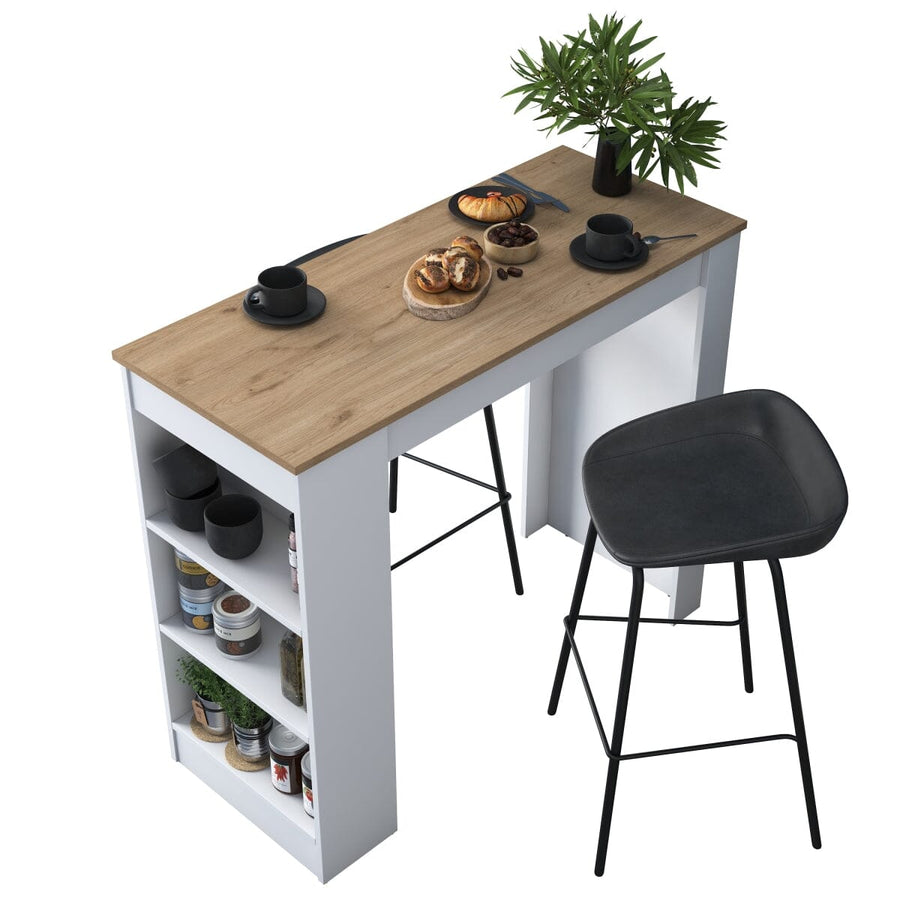 Home Canvas Furniture Trading LLC.Home Canvas Kitchen Table Bar Table S-Walnut and White Kitchen Table 