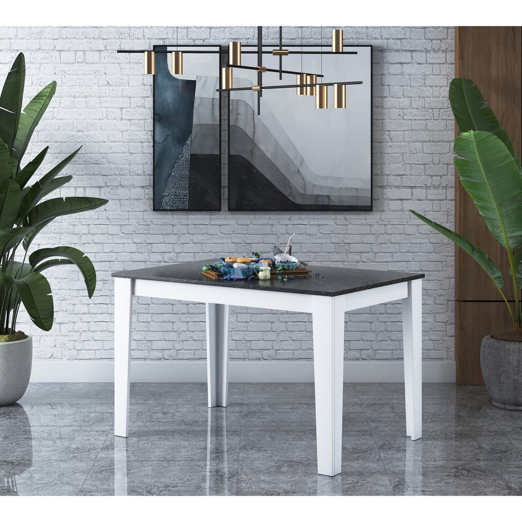 Home Canvas Furniture Trading LLC.Home Canvas Kitchen Table Dining Table 110 x 72 cm - White and Walnut Kitchen Table 