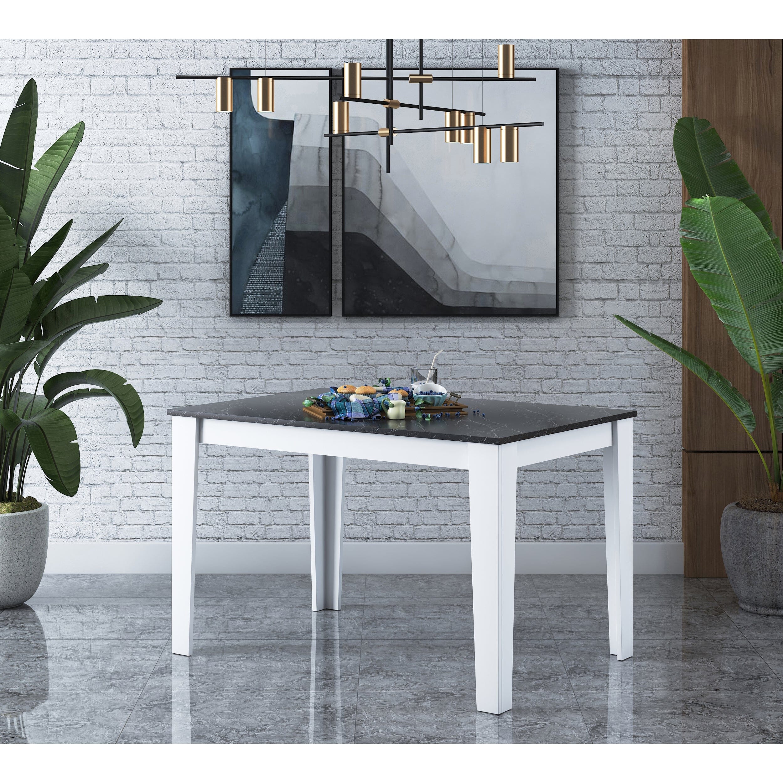 Home Canvas Furniture Trading LLC.Home Canvas Kitchen Table Dining Table 110 x 72 cm - White Kitchen Table 