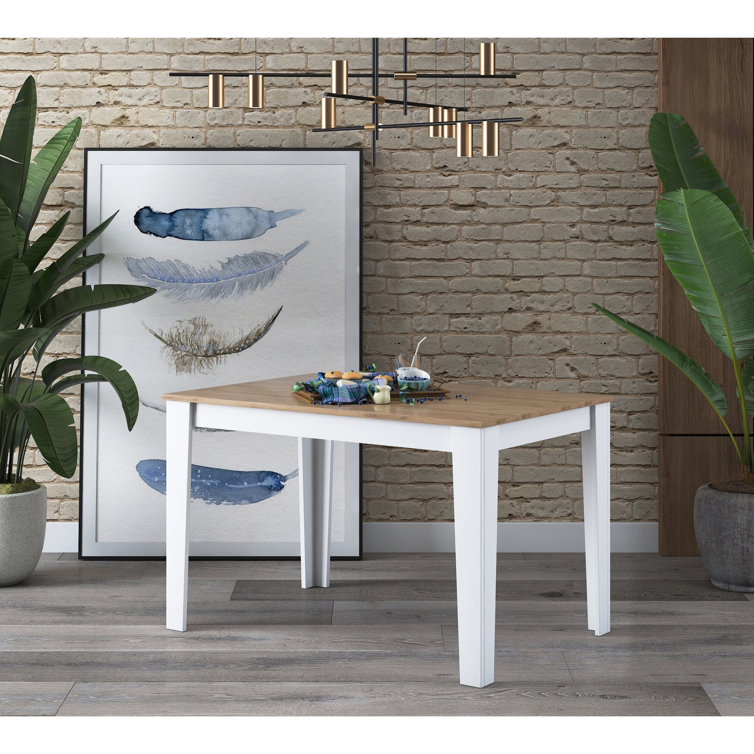 Home Canvas Furniture Trading LLC.Home Canvas Kitchen Table Dining Table 110 x 72 cm - White Kitchen Table 