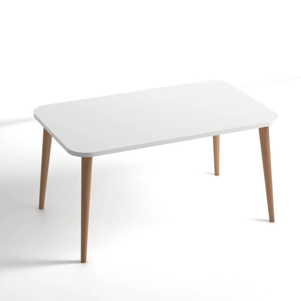 Home CanvasHome Canvas Modern Coffee Centre Table for Living Room - White Coffee Table 