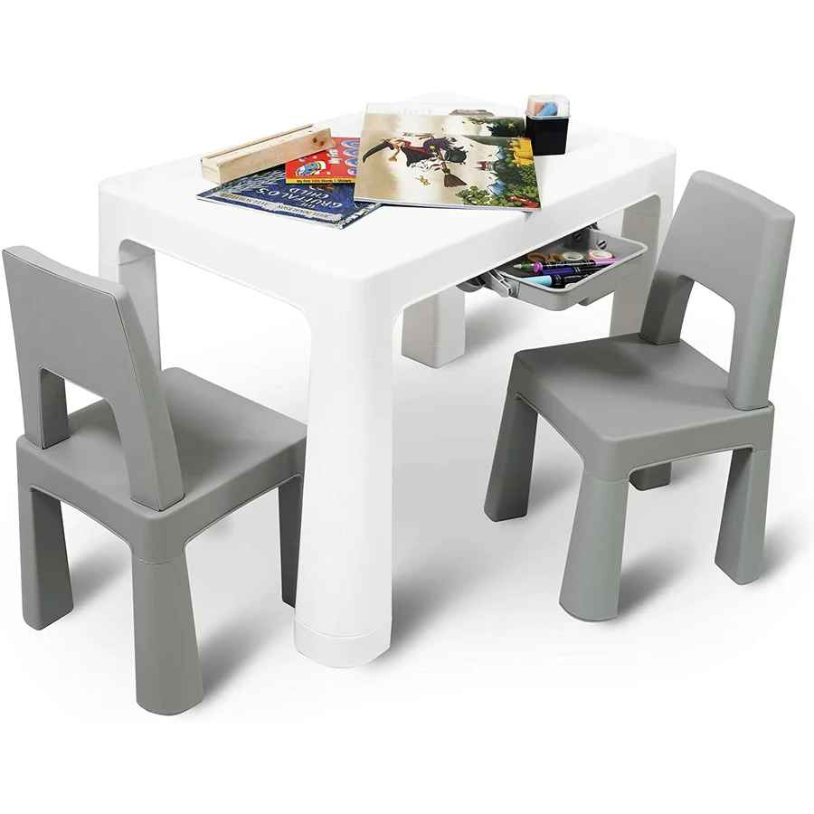 Home CanvasHome Canvas Multi Functional Study Table & Chair Set with Storage Drawers Kids Furniture 