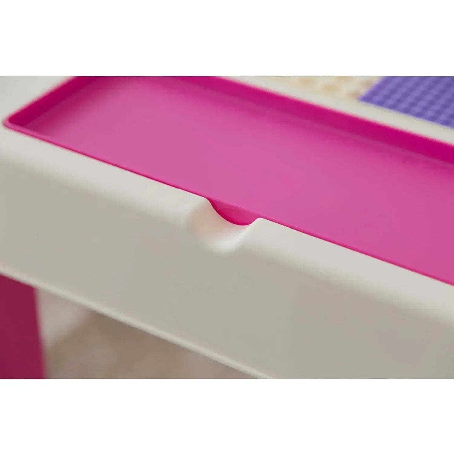 Home CanvasHome Canvas Multicolor Study Table & Chair Set with Storage Drawers - Pink Kids Furniture 