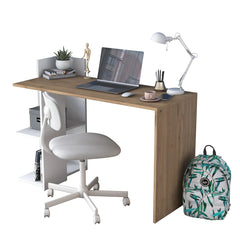 Home Canvas Furniture Trading LLC.Home Canvas Study Desk Office Computer Desk 2 Shelves Desk - Walnut and White Computer Table 
