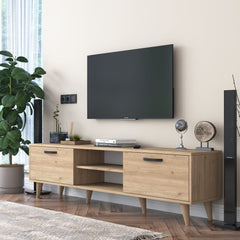 Home CanvasHome Canvas Tv Unit Modern Free Standing Tv Stand 180 cm TV Unit Oak 
