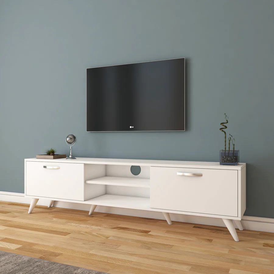 Home Canvas Furniture Trading LLC.Home Canvas TV Unit Modern Free Standing TV Stand 180 cm - White TV Stand 