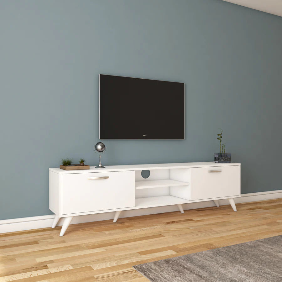 Home Canvas Furniture Trading LLC.Home Canvas TV Unit Modern Free Standing TV Stand 180 cm - White TV Stand 