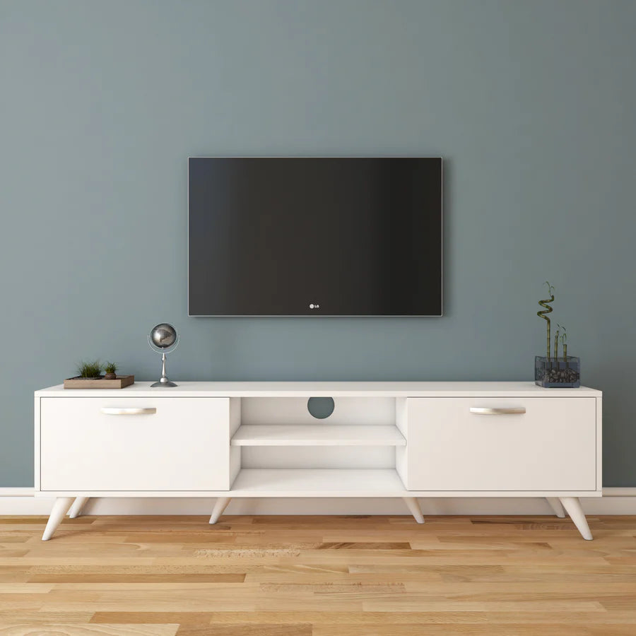 Home Canvas Furniture Trading LLC.Home Canvas TV Unit Modern Free Standing TV Stand 180 cm - White TV Stand White 
