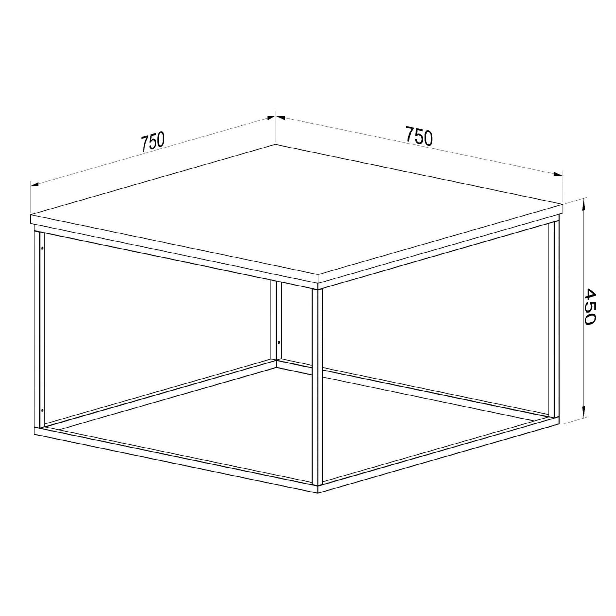 Home CanvasHome Canvas Zen Square Coffee table Center table for living room study room Black Coffee Table 