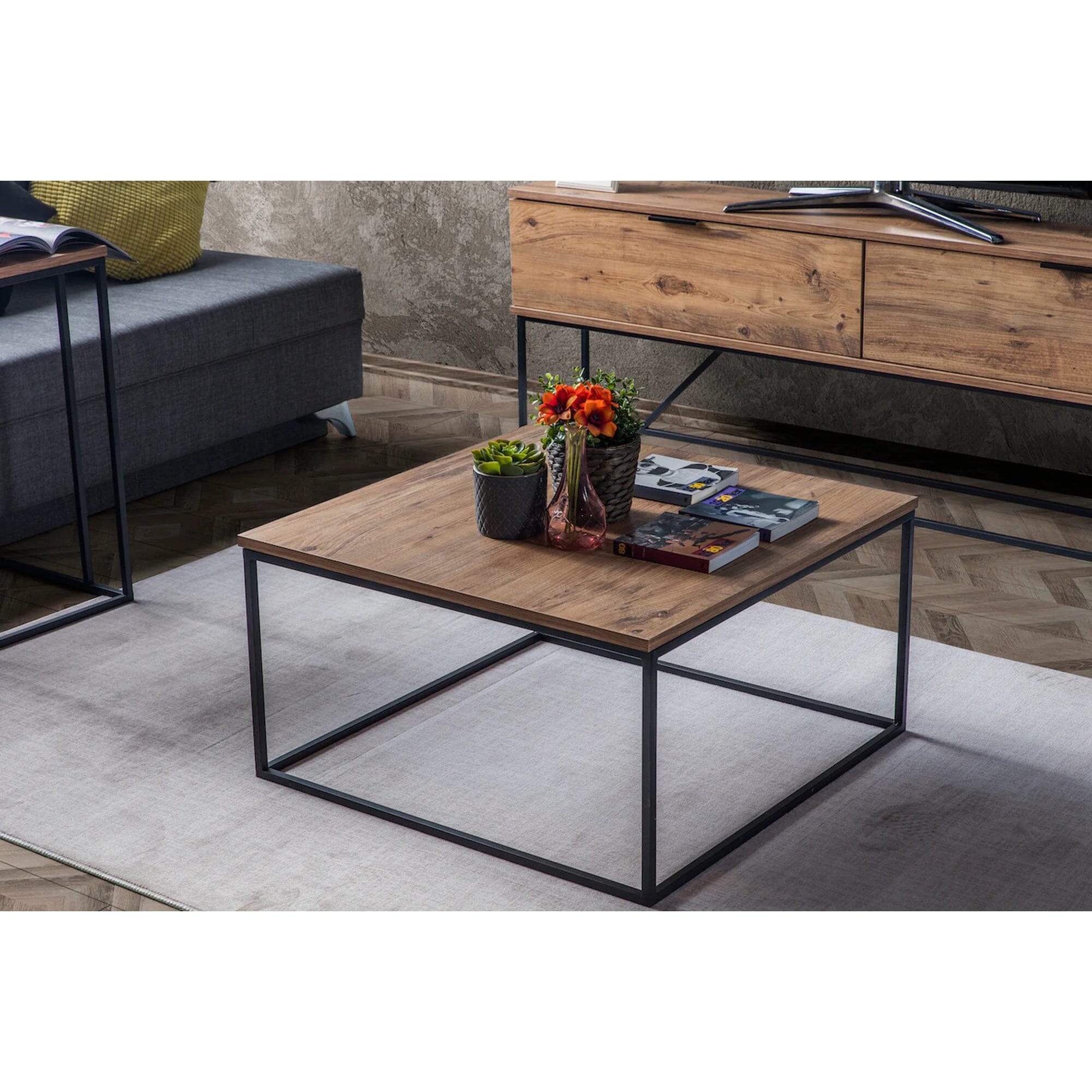 Home CanvasHome Canvas Zen Square Coffee table Center table for living room study room White Coffee Table 