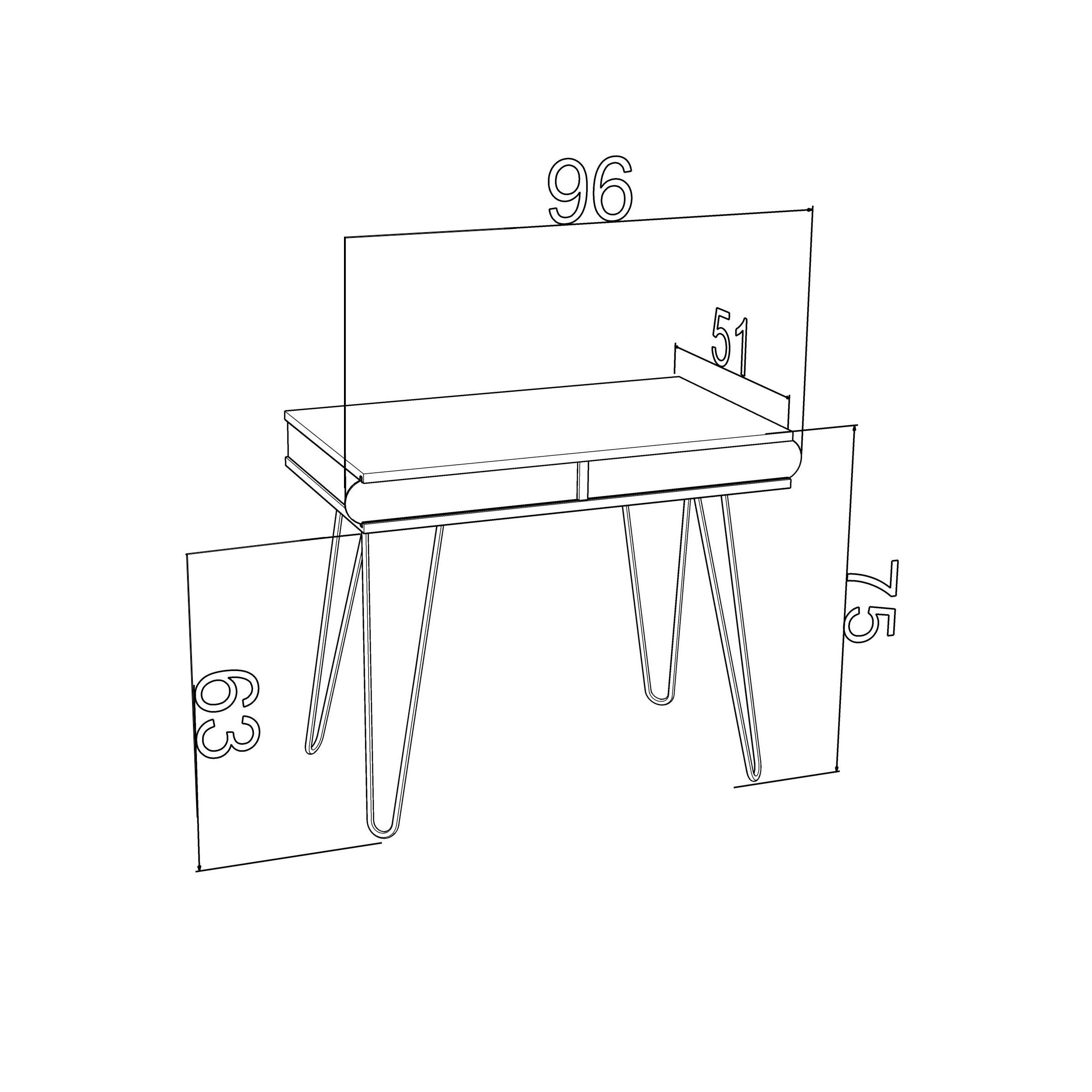 Home Canvas Furniture Trading LLC.Illia Desk - Oak Desk 